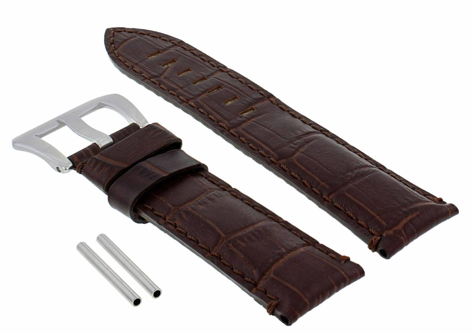 22MM GENUINE LEATHER WATCH BAND STRAP FOR PAM PANERAI LUMINOR MARINA GMT BROWN