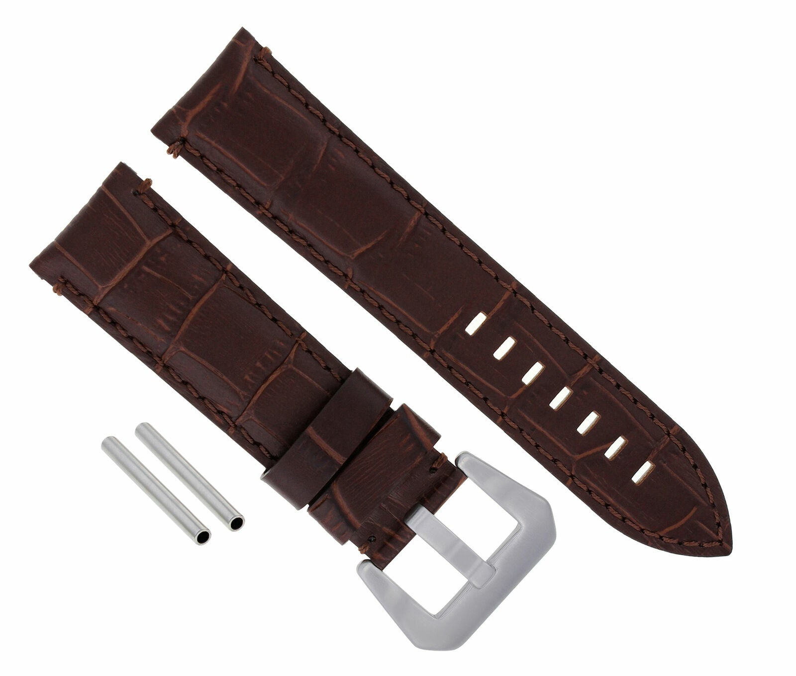 24MM LEATHER WATCH BAND STRAP FOR PAM 44MM PANERAI MARINA RADIOMIR GMT BROWN
