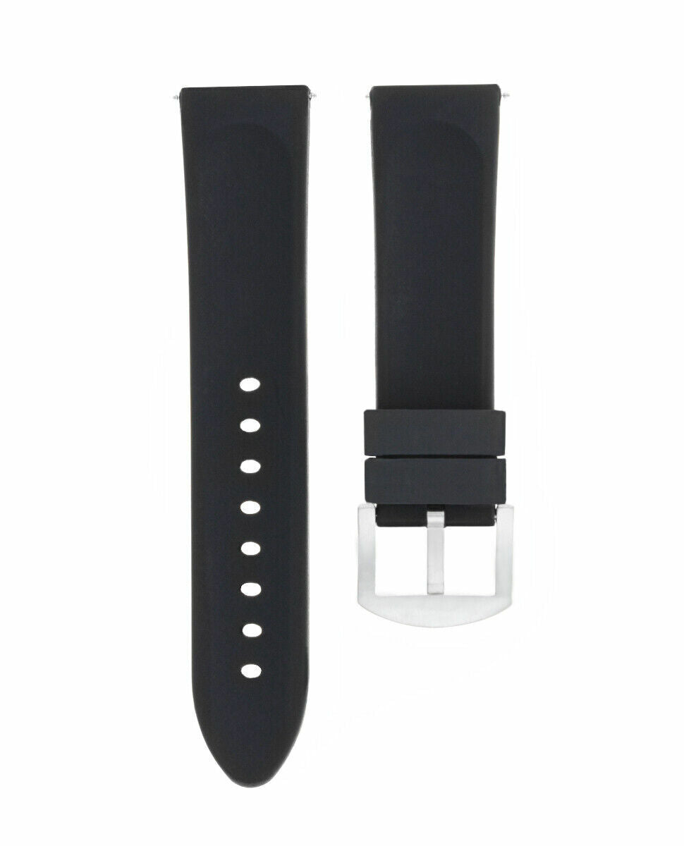 22MM SILICONE RUBBER DIVER WATCH BAND STRAP FOR TISSOT PRC200 1853 WATCH BLACK