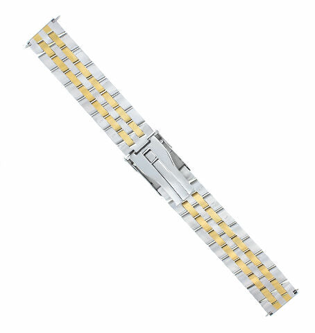 WATCH BAND BRACELET FOR BREITLING CHRONOMAT K13352 BENTLEY COLT 20MM GOLD/STEEL