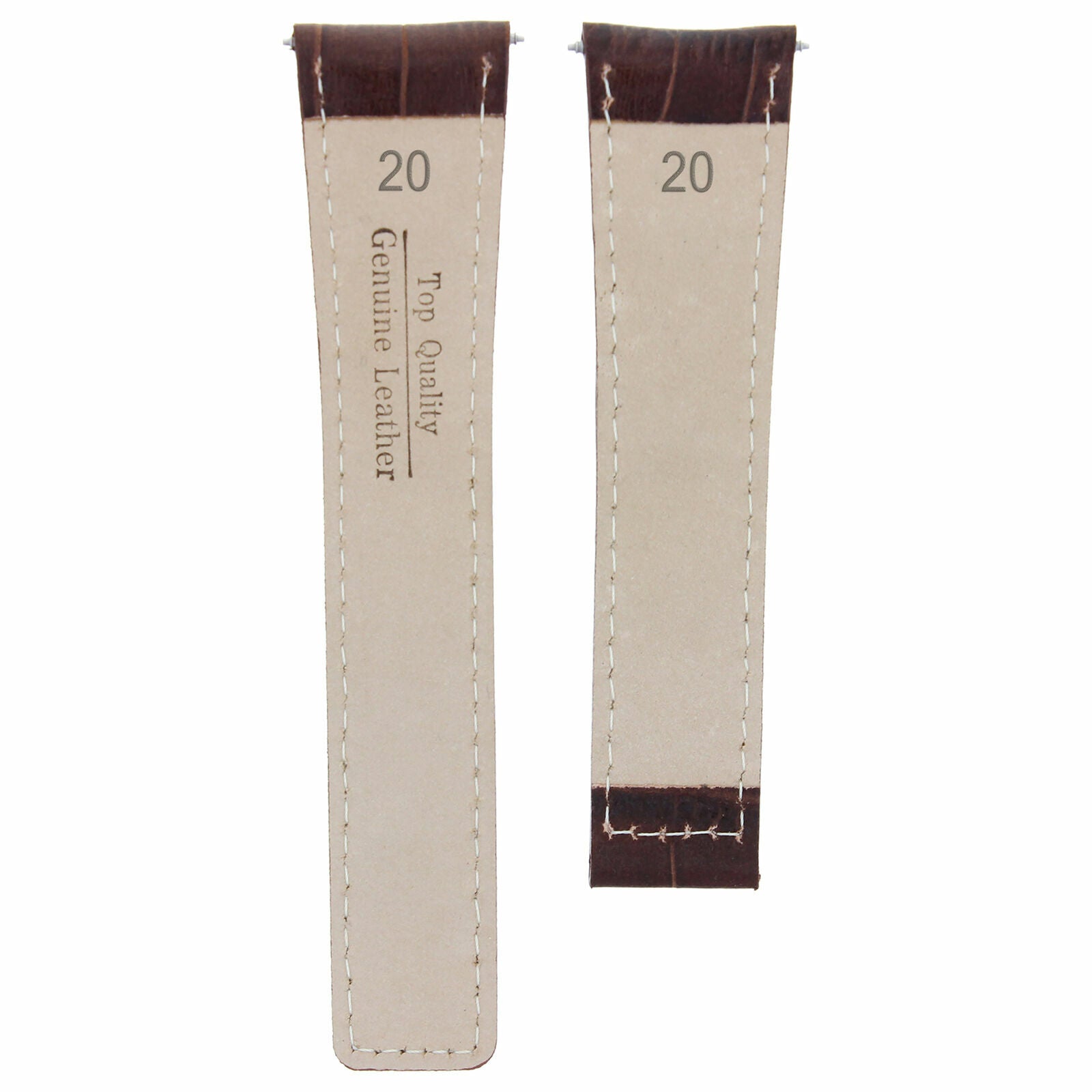 20MM LEATHER WATCH BAND STRAP FOR TAG HEUER CARRERA CALIBRE 6 DEPLOY CLASP BROWN