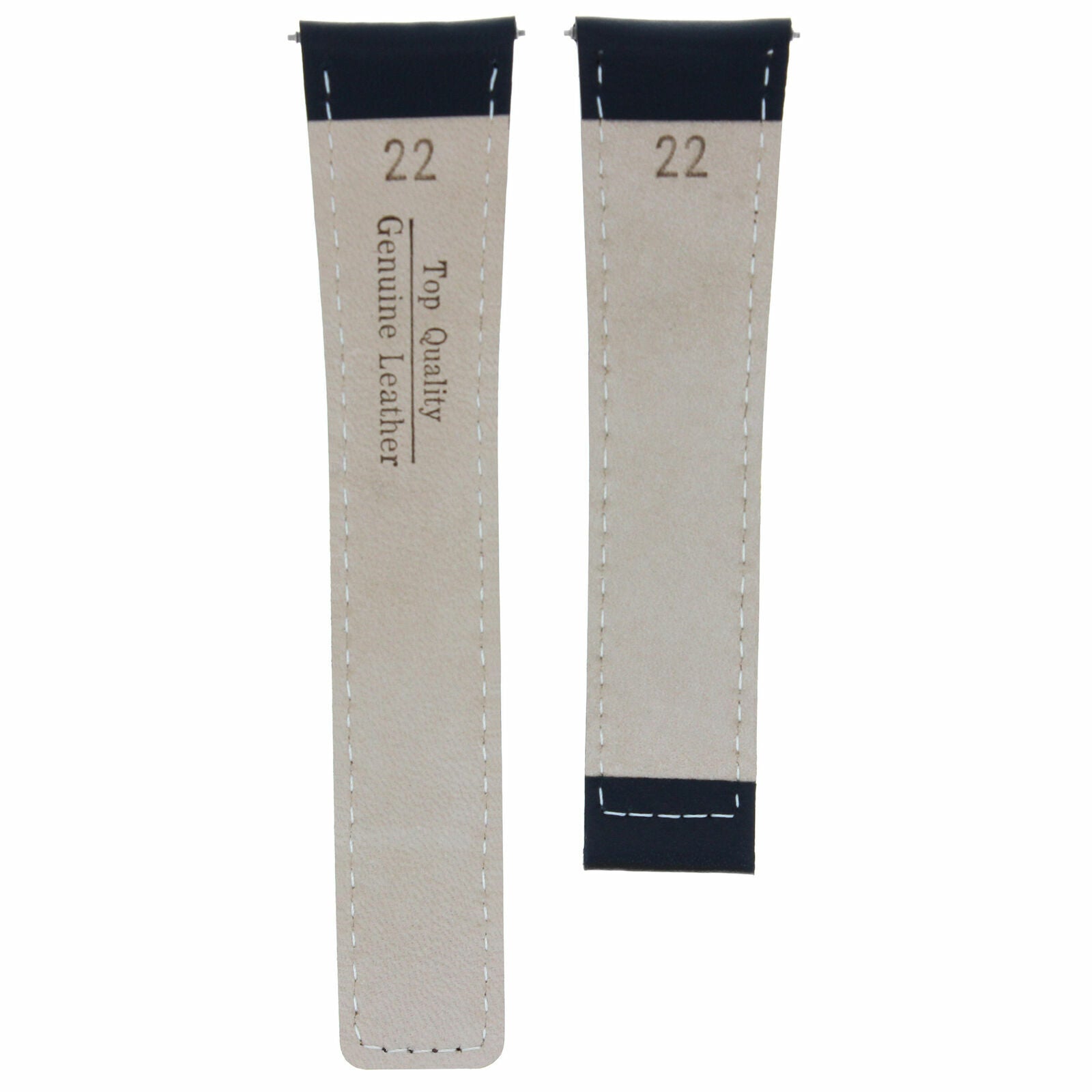 22MM SMOOTH LEATHER WATCH BAND STRAP FOR TAG HEUER CARRERA MONACO CV2115 BLACK