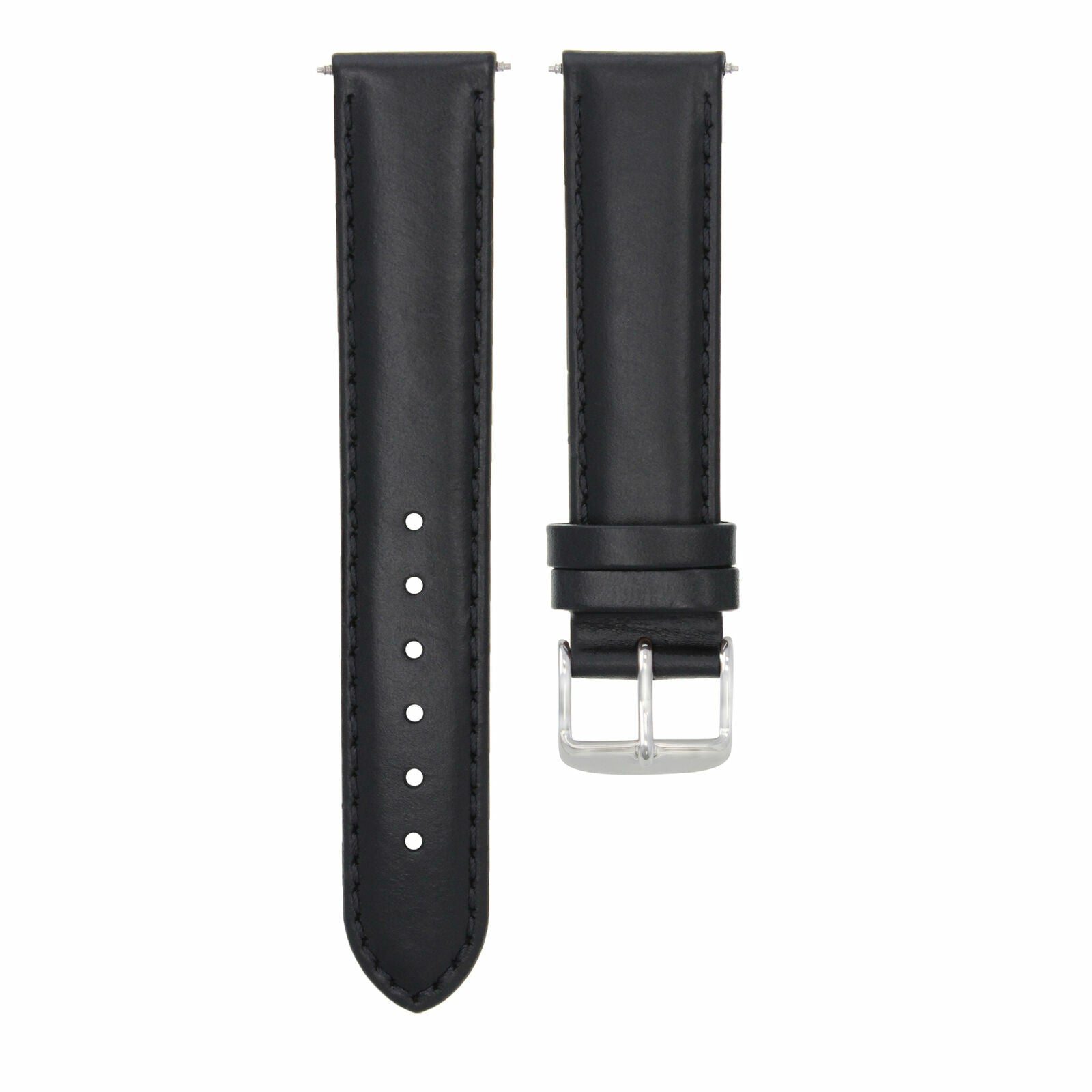 20MM GENUINE SMOOTH CALF LEATHER WATCH STRAP BAND FOR TAG HEUER CARRERA BLACK