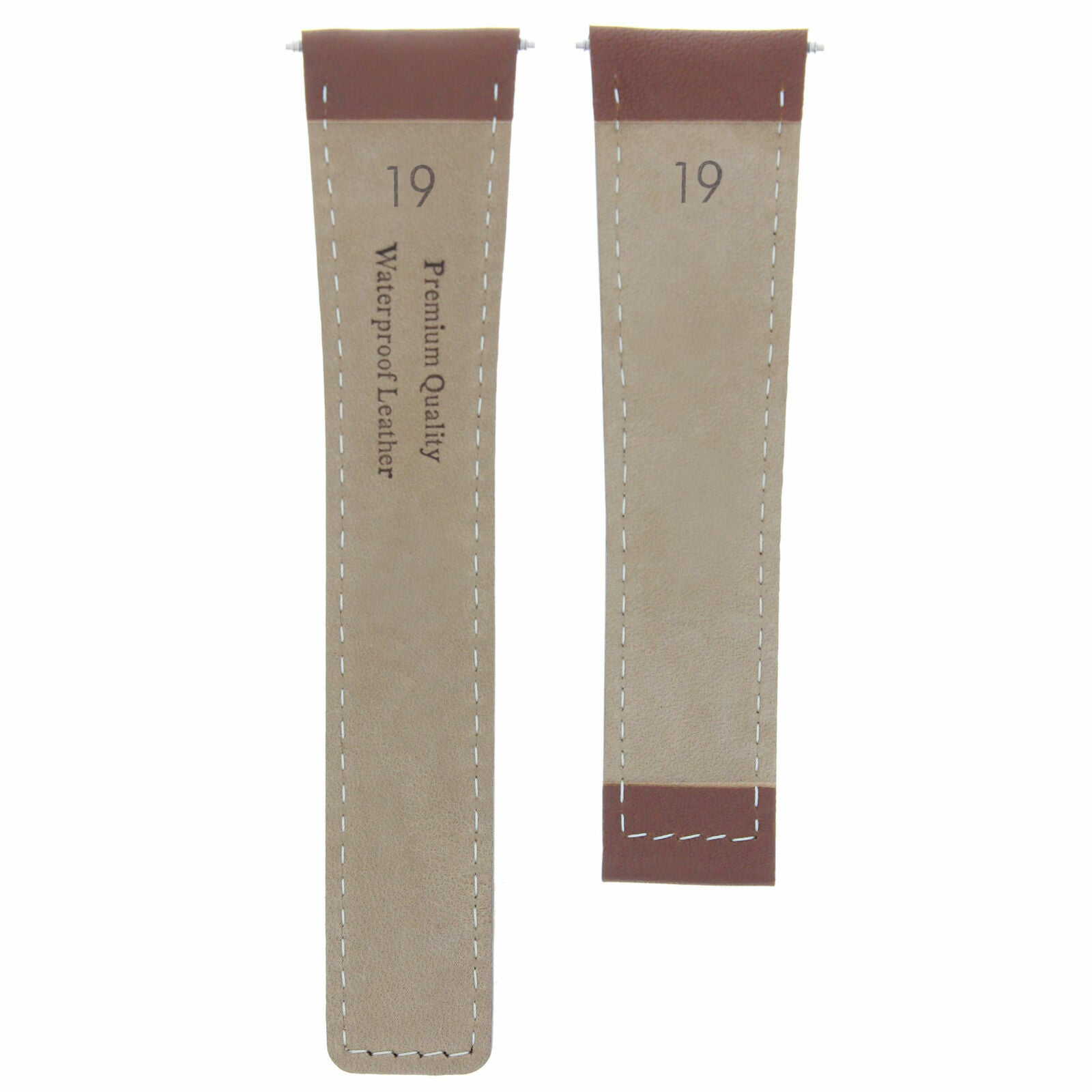 19MM LEATHER BAND SMOOTH STRAP DEPLOYMENT CLASP FOR TAG HEUER CARRERA TAN WS