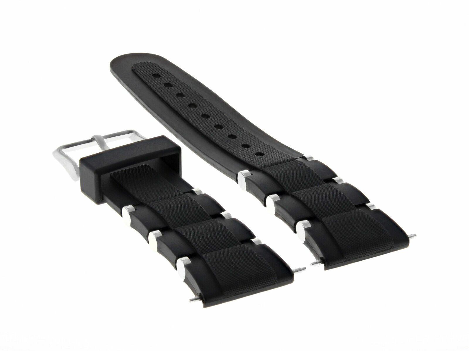 22MM RUBBER DIVER WATCH BAND STRAP FOR TAG HEUER AQUARCER F1 WATCH BLACK