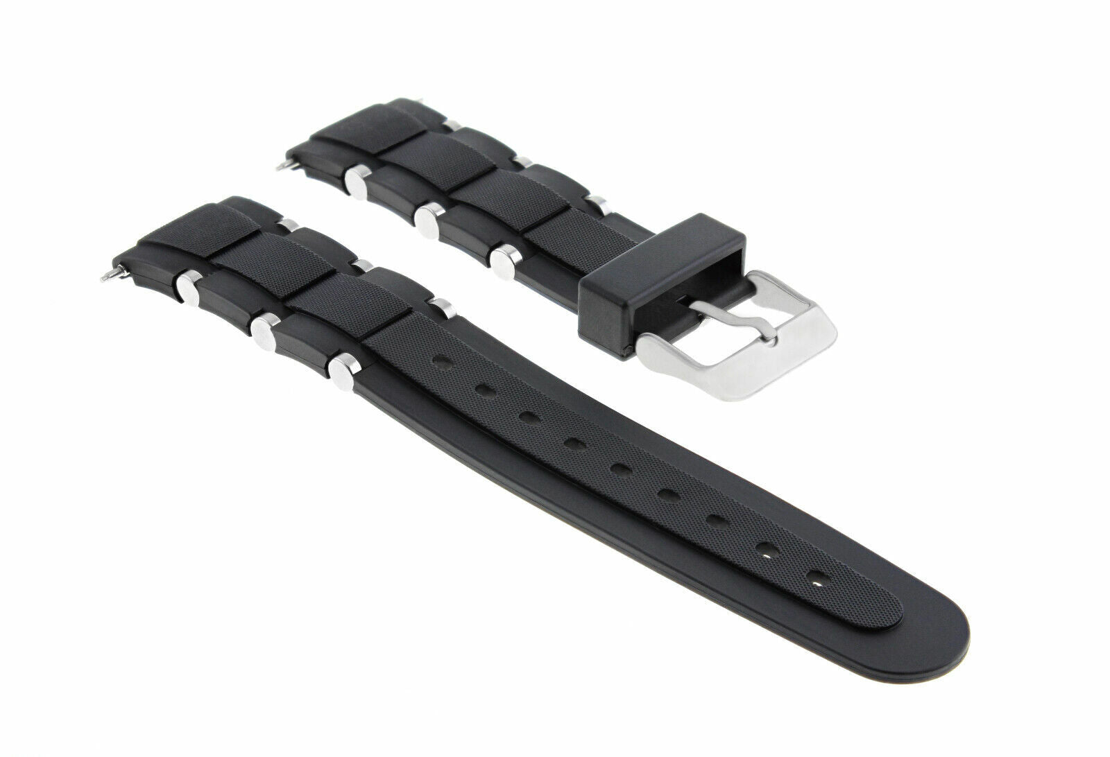 22MM RUBBER DIVER WATCH BAND STRAP FOR TAG HEUER AQUARCER F1 WATCH BLACK