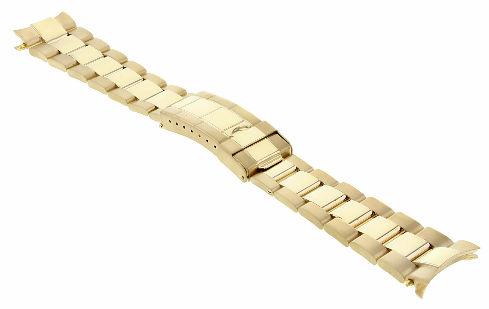 OYSTER WATCH BAND FOR ROLEX DATE AIRKING 1500 1505 5500 19MM GOLD GP FLIP LOCK