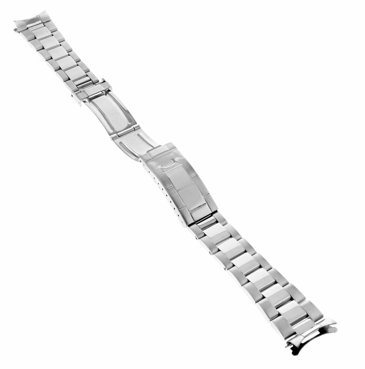 OYSTER WATCH BAND FOR ROLEX SUBMARINER 19MM FLIPLOCK SOLID BRACELET SHINY/CENTER