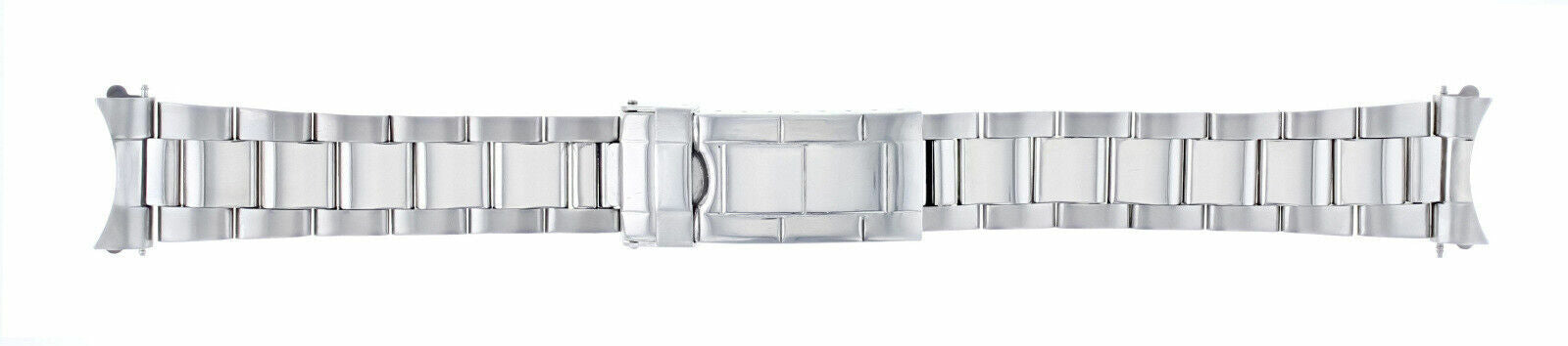 OYSTER WATCH BAND REPLACEMENT FOR 34MM ROLEX DATE 19MM SHINY CENTER FLIP LOCK