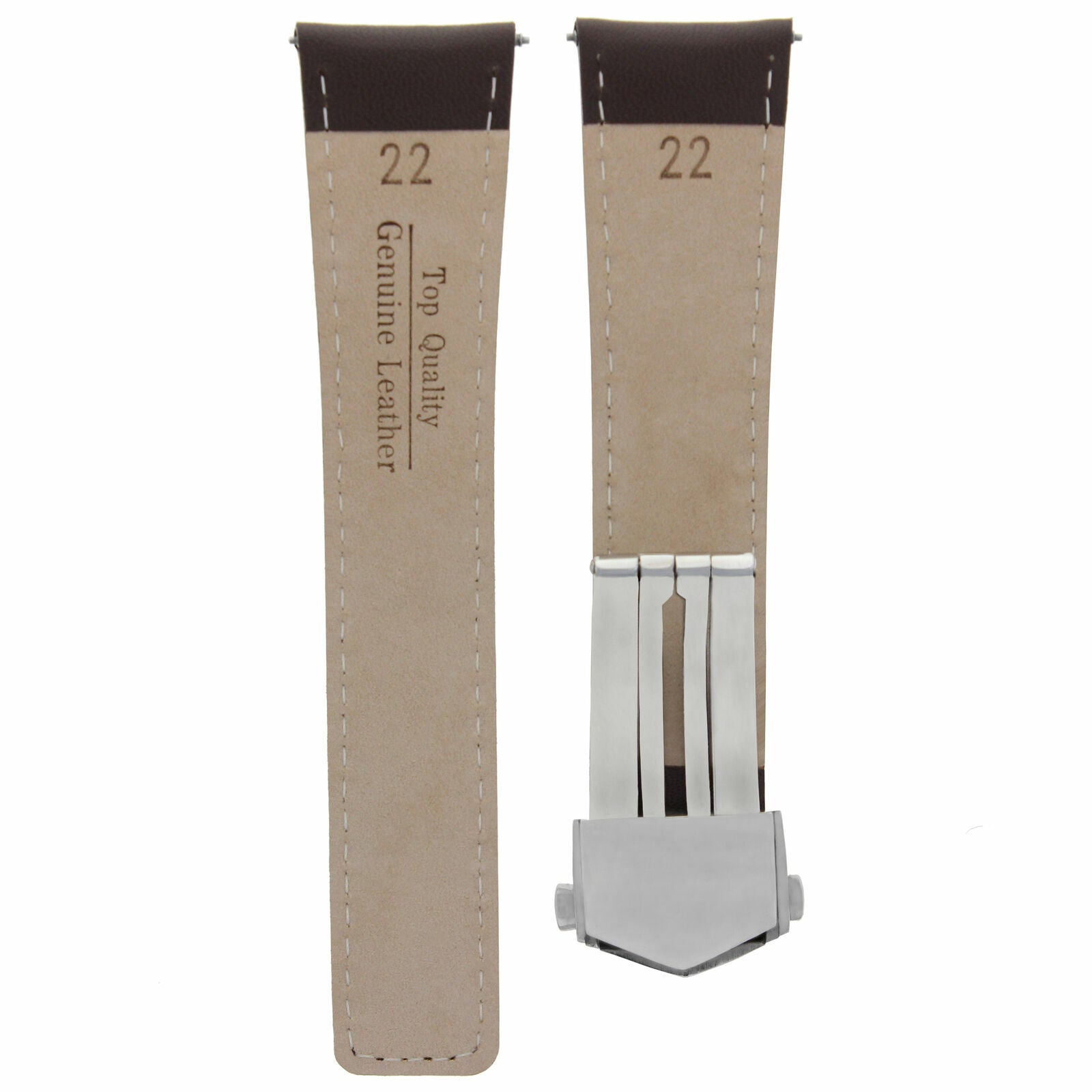 22MM LEATHER WATCH BAND STRAP FOR TAG HEUER CARRERA CV2115 CV2116 WATCH BROWN WS