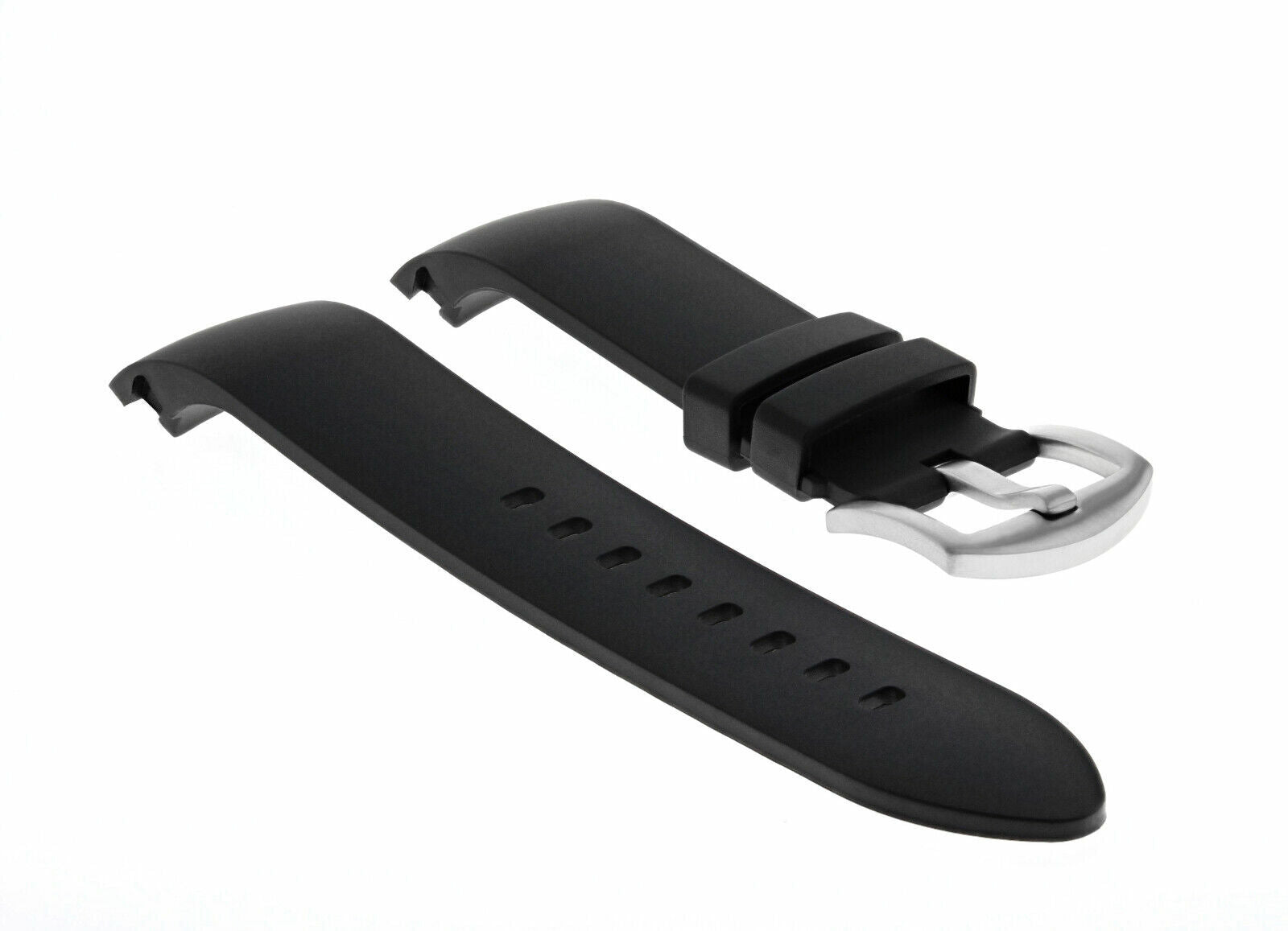 SILICONE RUBBER WATCH BAND STRAP 22MM FOR TAG HEUER CARRERA MONACO CURVE E BLACK