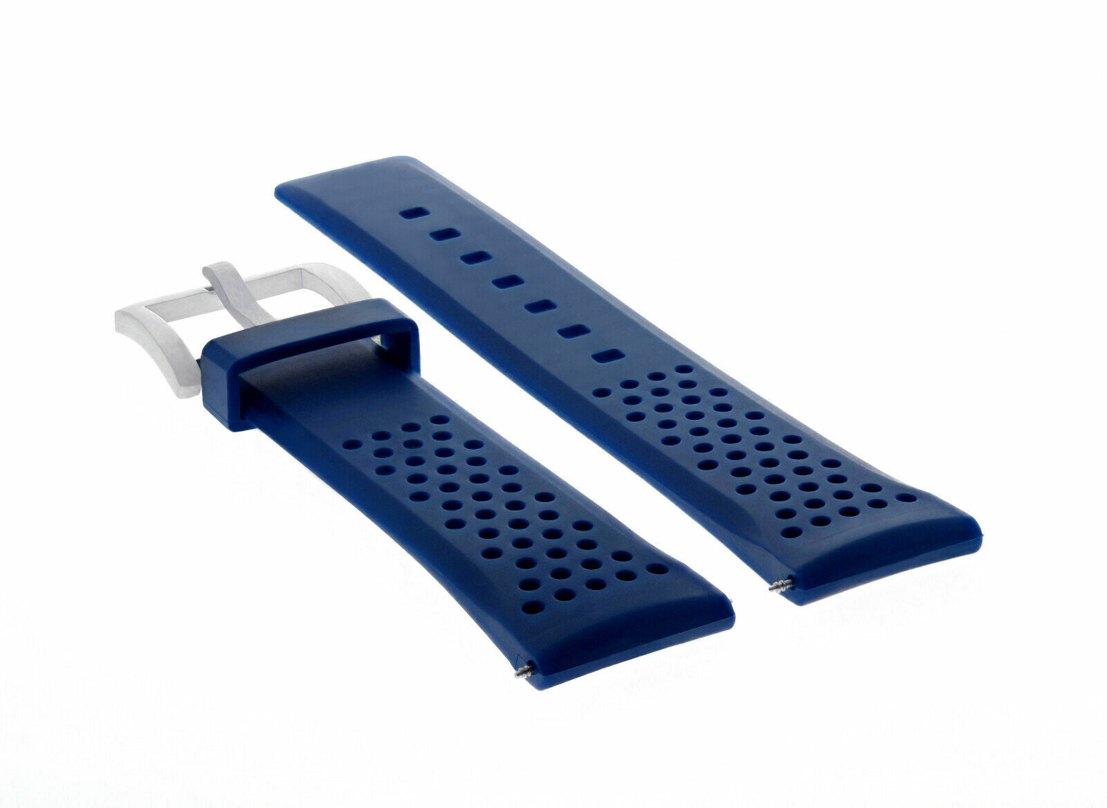 22MM SOFT RUBBER BAND STRAP FOR TAG HEUER CARRERA MONACO CALIBRE 7 16 1887 BLUE