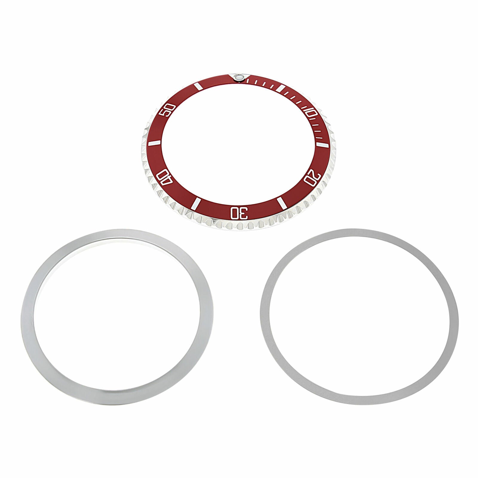 BEZEL+ RETAINING + INSERT FOR VINTAGE ROLEX SUBMARINER 5508 5512 5513 1680 RED