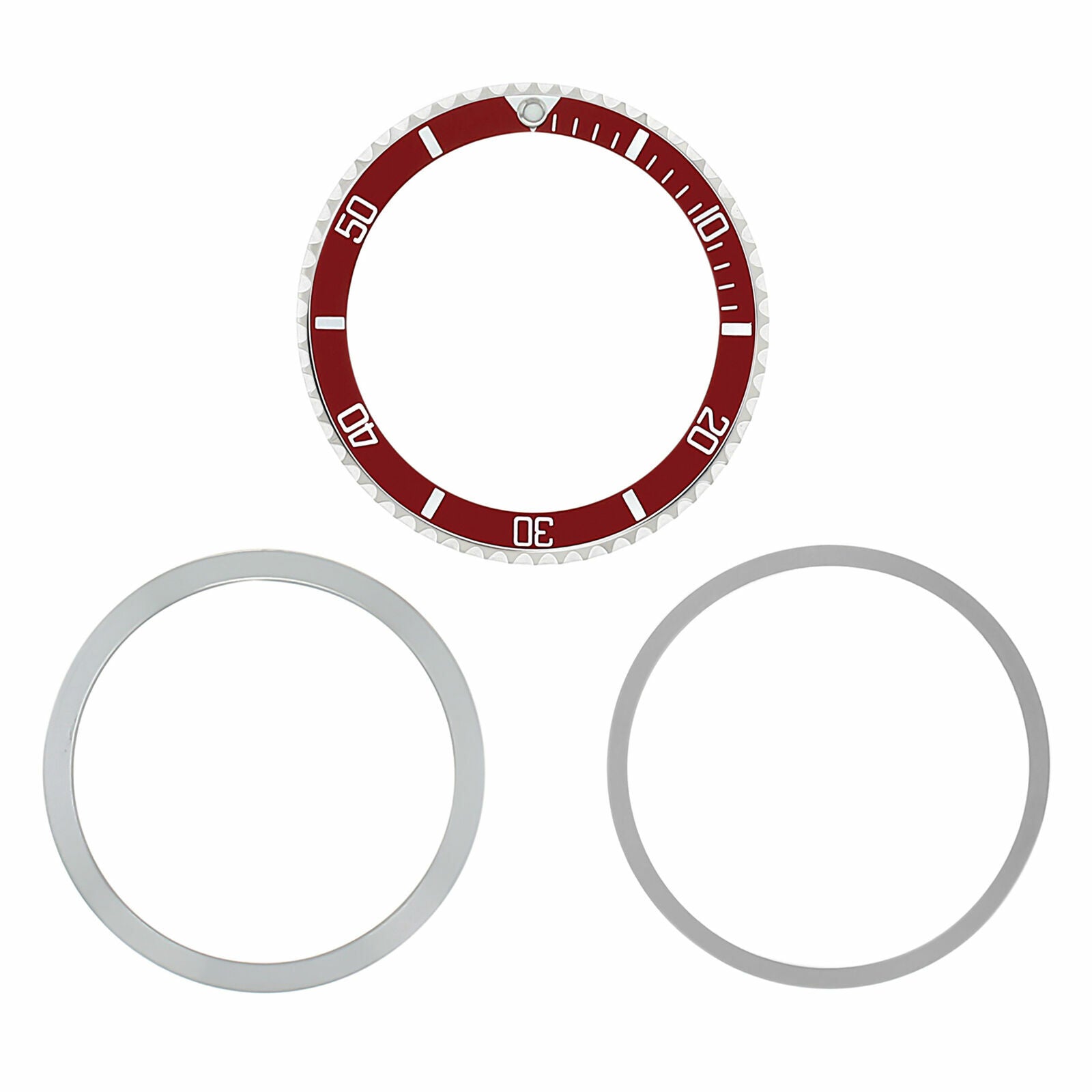 BEZEL+ RETAINING + INSERT FOR VINTAGE ROLEX SUBMARINER 5508 5512 5513 1680 RED