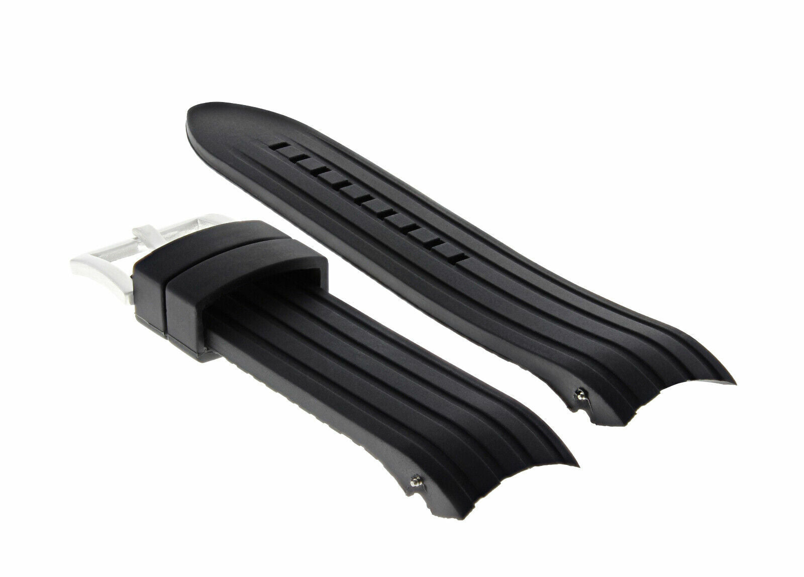 RUBBER WATCH BAND STRAP 22MM FOR TAG HEUER CARRERA MONACO AQUARACER BLACK