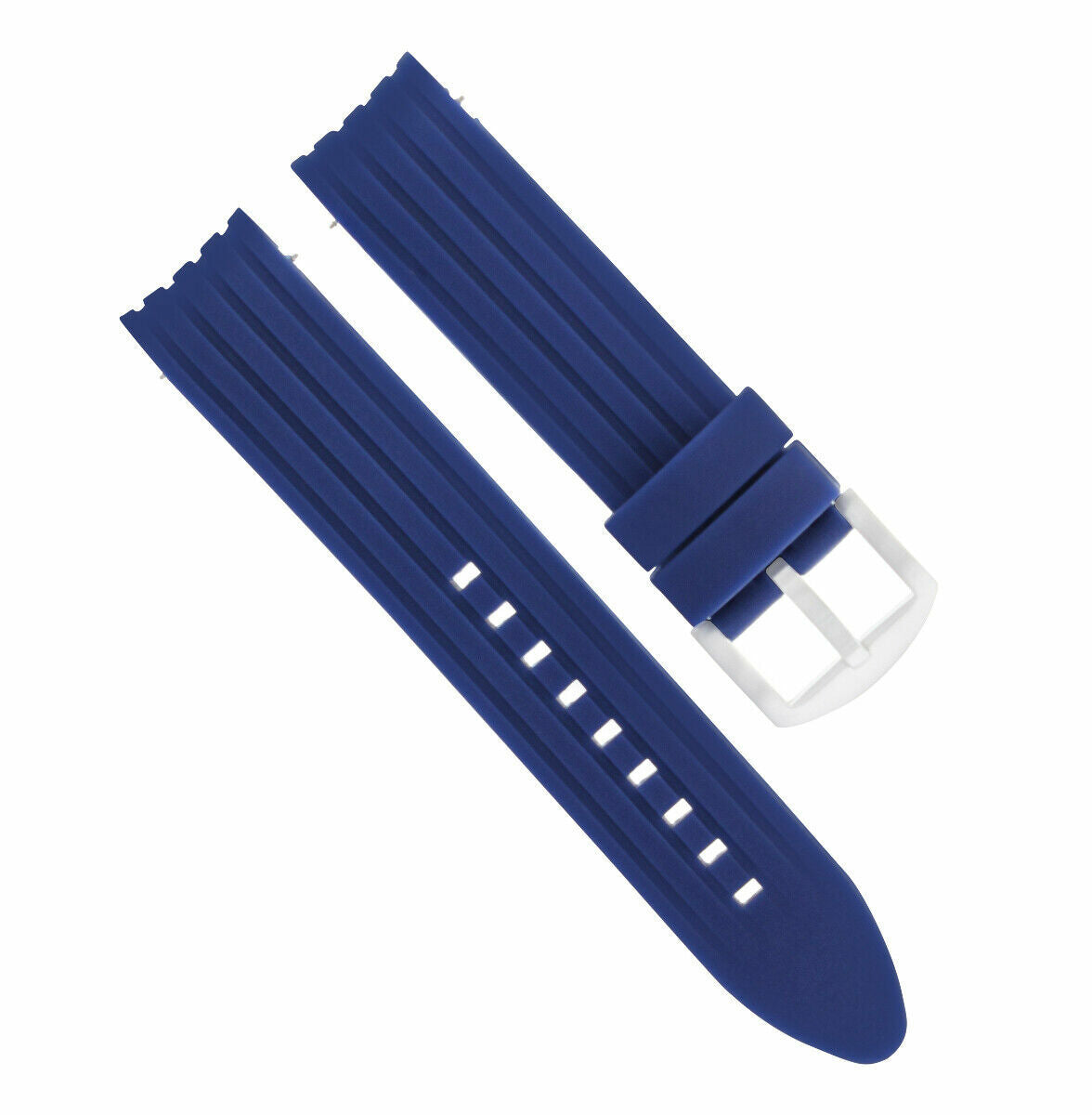 22MM SILICONE RUBBER DIVER WATCH BAND STRAP FOR TAG HEUER CARRERA MONACO BLUE