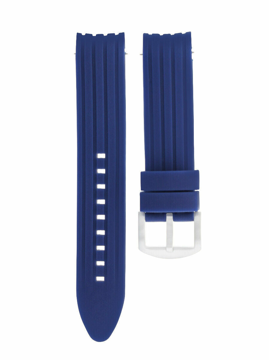 22MM SILICONE RUBBER DIVER WATCH BAND STRAP FOR TAG HEUER CARRERA MONACO BLUE