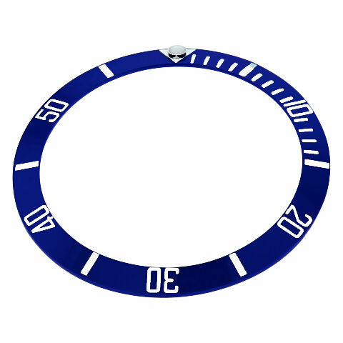 BEZEL INSERT CERAMIC FOR ROLEX SUBMARINER 16803 16808 16613 16818 BLUE SILVER