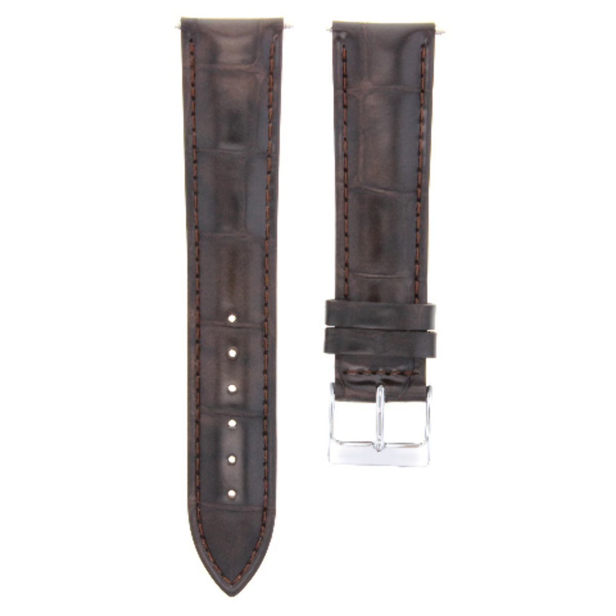 21MM GENUINE LEATHER WATCH BAND STRAP FOR INVICTA 1512 I FORCE WATCH DARK BROWN