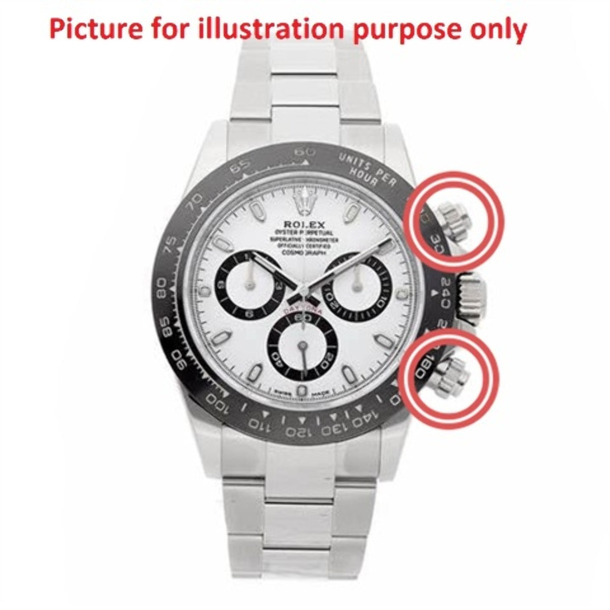 DAYTONA WATCH CROWN PUSHER FOR TIGER TUDOR PRINCE 79160 79170 79180 79260 79270