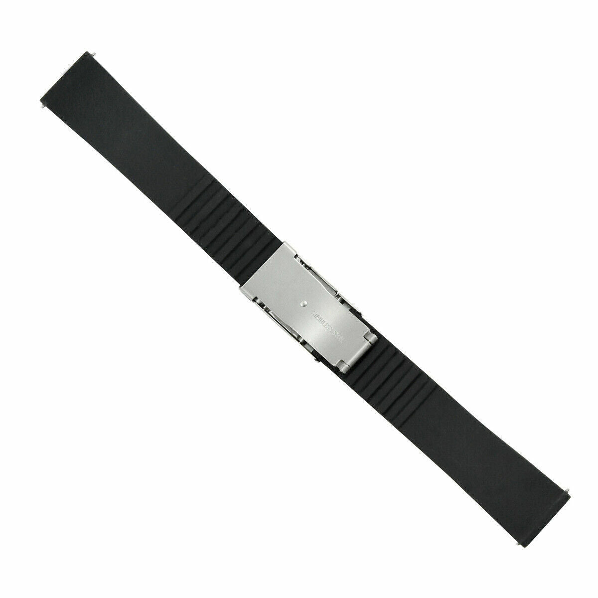 22MM RUBBER BAND STRAP FOR TAG HEUER CARRERA FORMULA F1 AQUARACER + CLASP BLACK