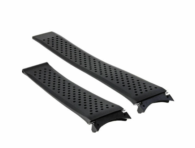 22MM RUBBER BAND STRAP FOR TAG HEUER CARRERA CALIBRE 36 F6016 CLASP TOP Q BLACK
