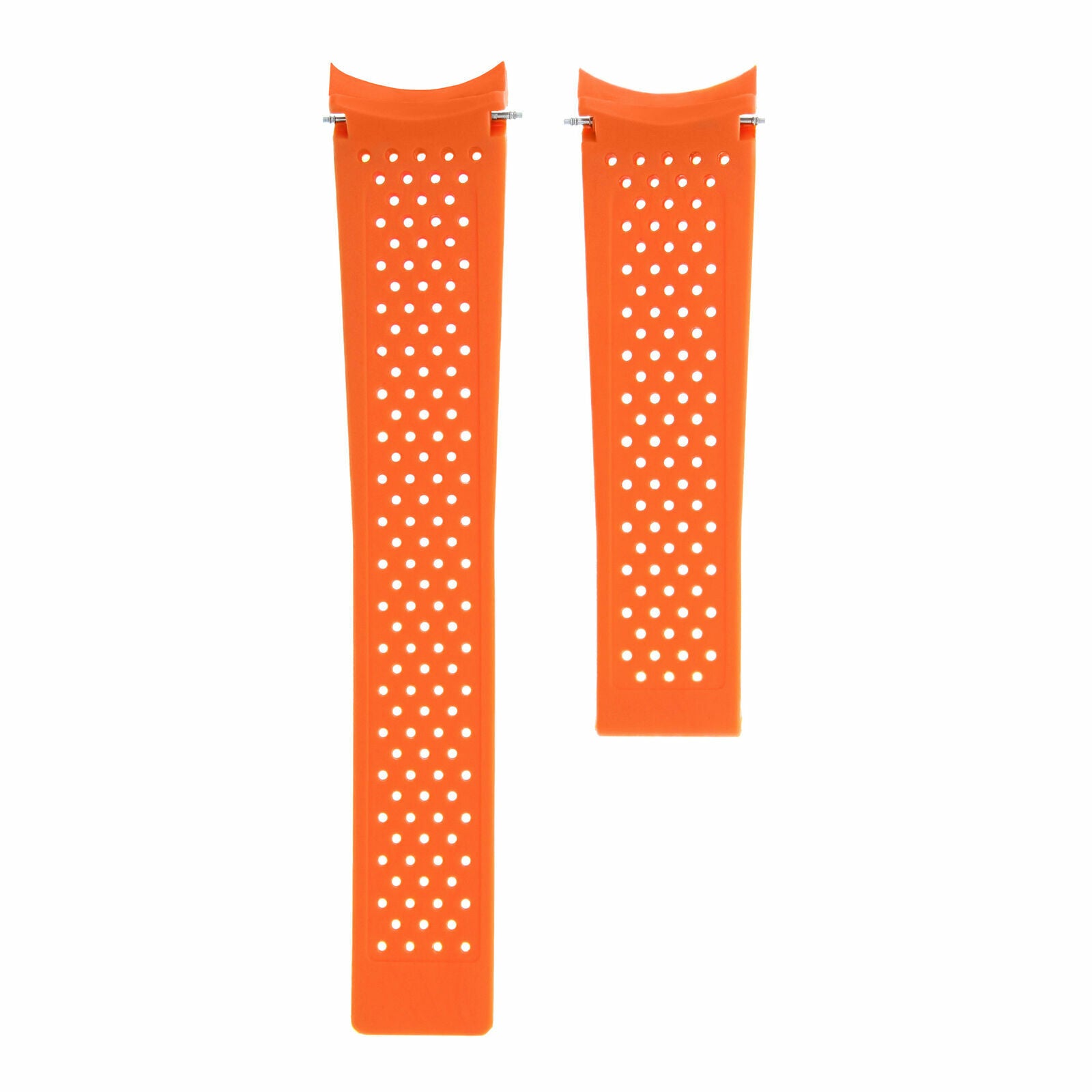 22MM RUBBER STRAP FOR TAG HEUER CARRERA CALIBRE 36 FT6016 WATCH CLASP ORANGE