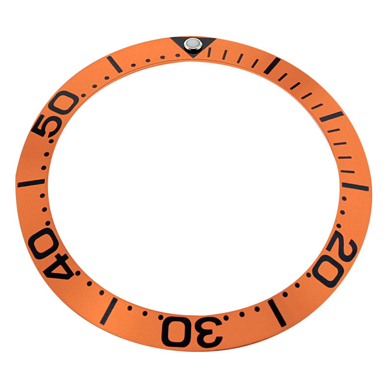 BEZEL INSERT FOR 41MM CASE OMEGA SEAMASTER WATCH BOND ORANGE BLACK LARGE NUMBER