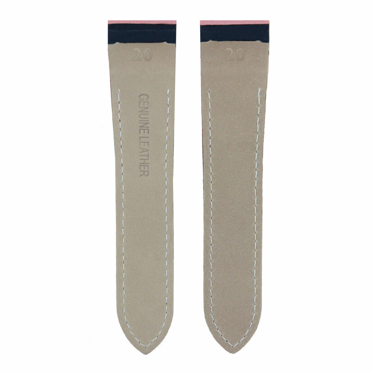 SCREW + 20MM LEATHER STRAP ALLIGATOR GRAIN FOR FIT 32MM CARTIER SANTOS 100 PINK