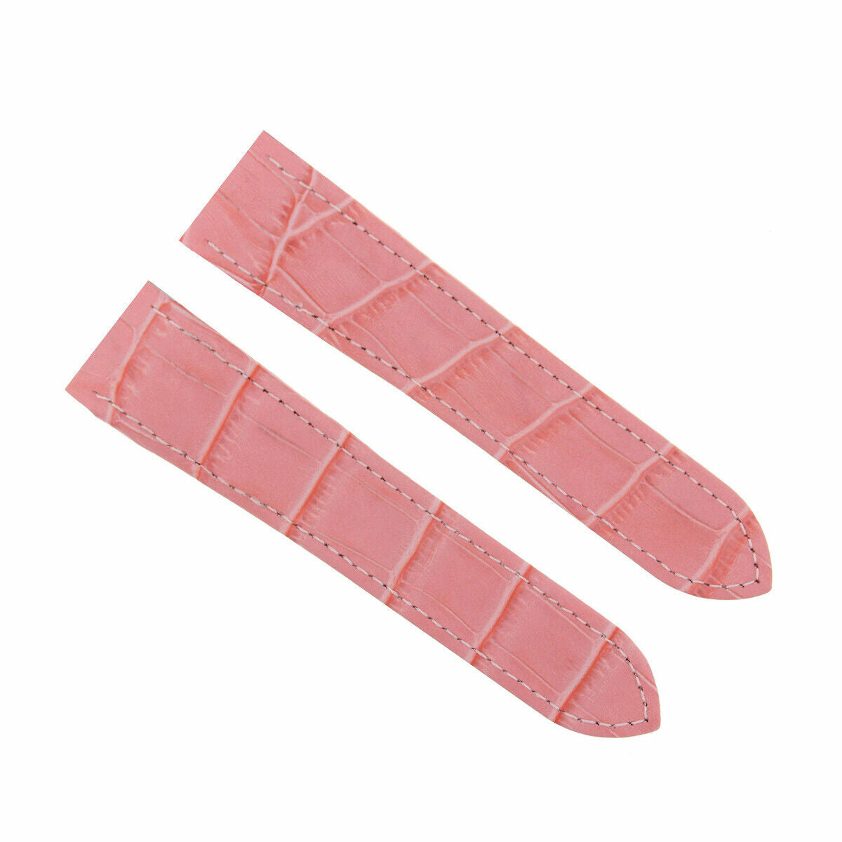 20MM LEATHER STRAP ALLIGATOR BAND FOR 32MM CARTIER SANTOS 100 PEARL PINK MIDSIZE