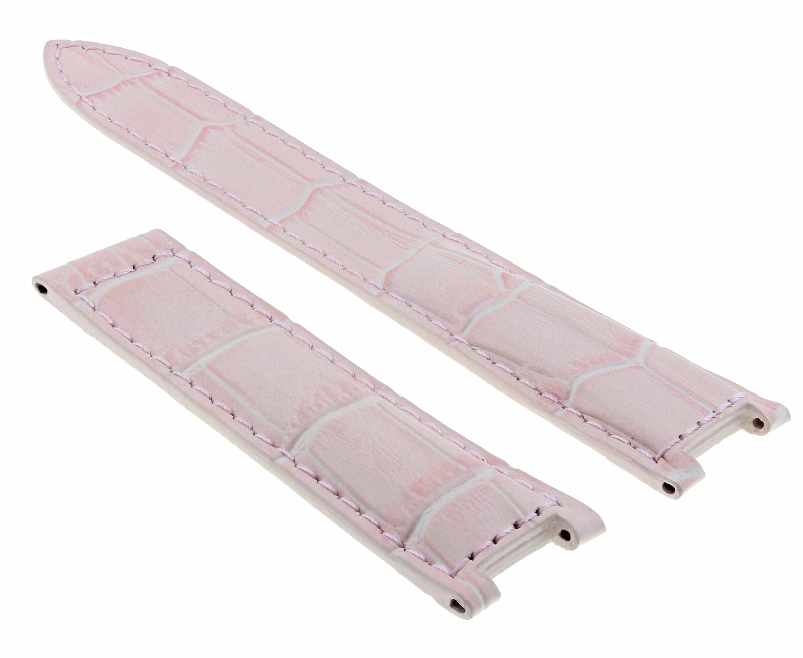 20MM PREMIUM LEATHER BAND STRAP DEPLOYMENT CLASP FOR CARTIER PASHA 205 PINK