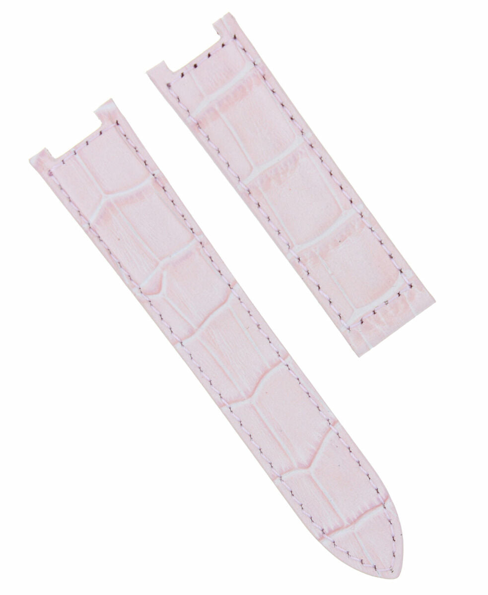 20MM PREMIUM LEATHER BAND STRAP DEPLOYMENT CLASP FOR CARTIER PASHA 205 PINK