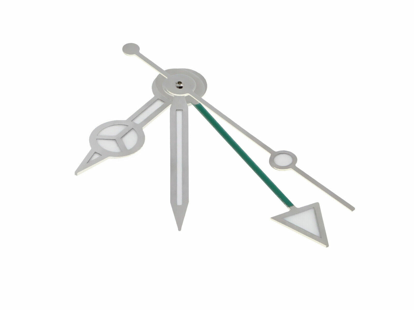 GREEN GMT WATCH HAND FOR ROLEX GMT II 3185 16570 16700 16710 16713 16718 SILVER