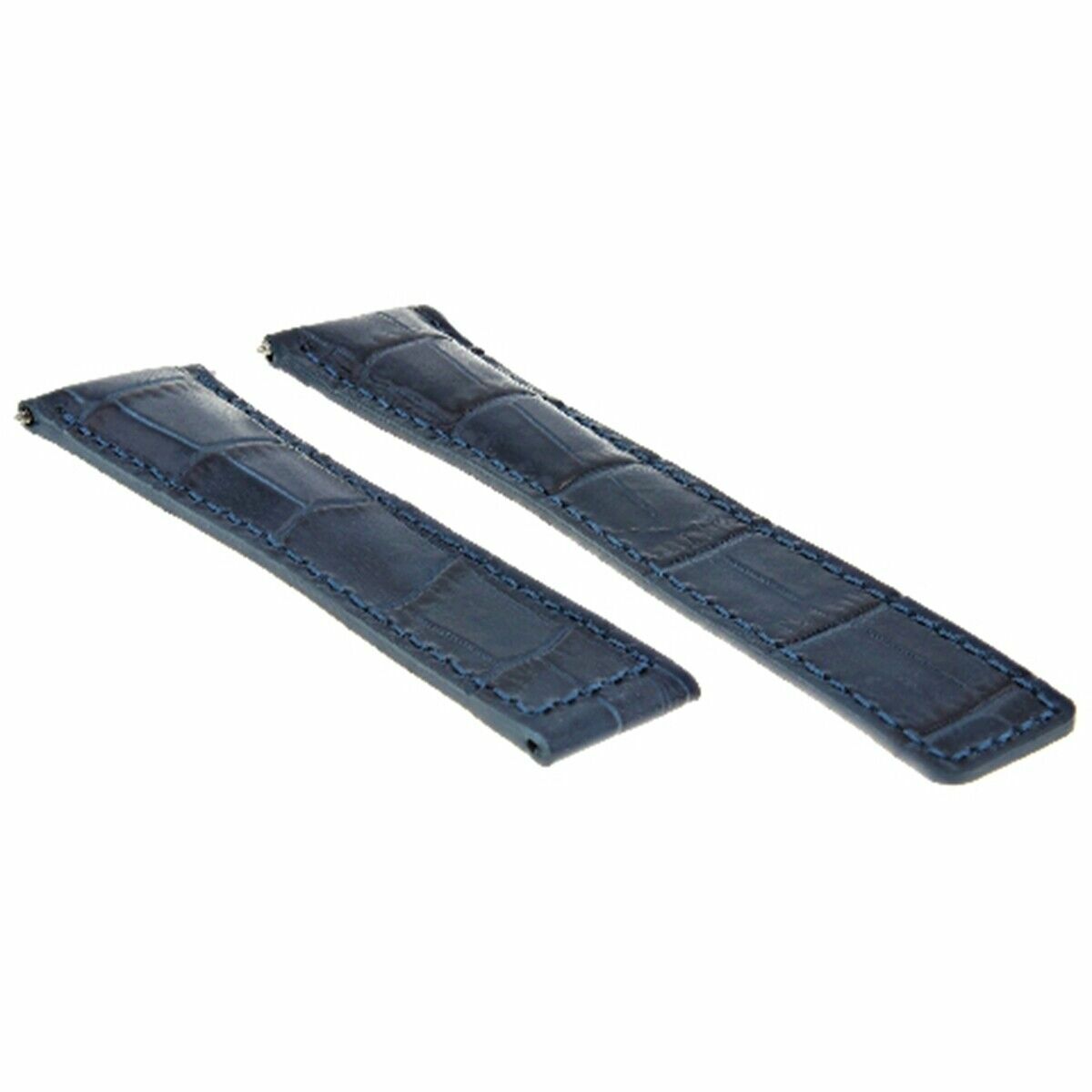19MM LEATHER STRAP BAND DEPLOYMENT CLASP FOR TAG HEUER CARRERA CV2110 BLUE 3T