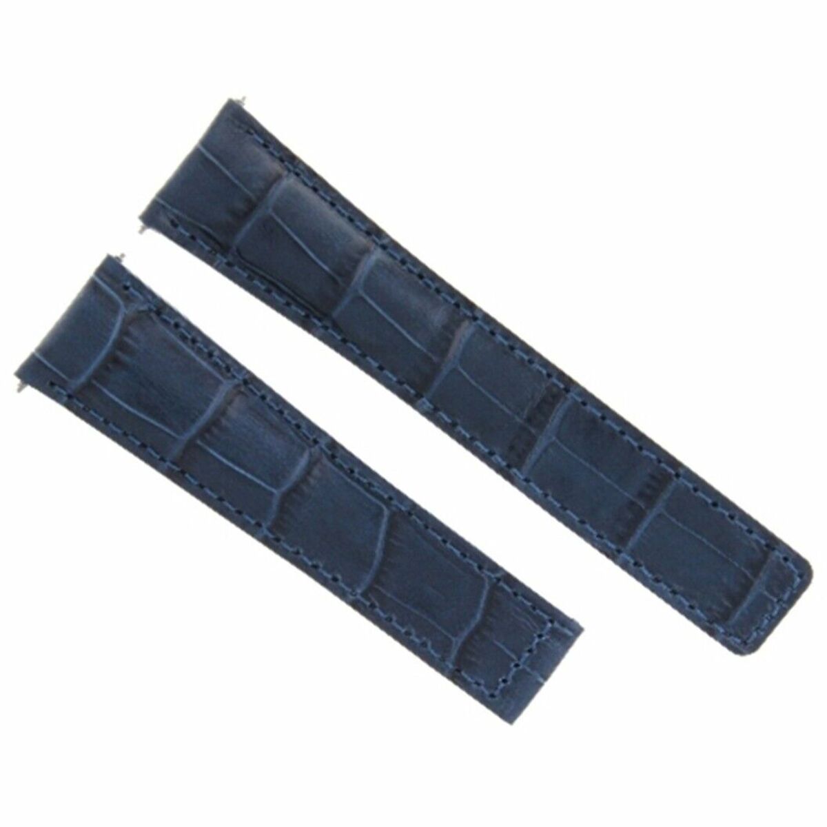 19MM LEATHER STRAP BAND DEPLOYMENT CLASP FOR TAG HEUER CARRERA CV2110 BLUE 3T