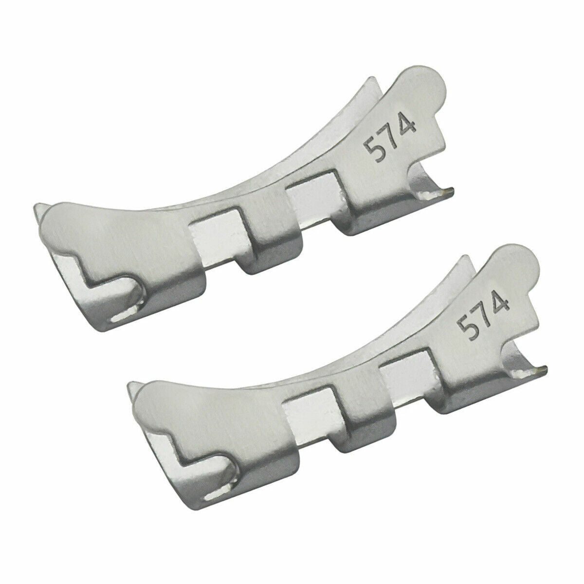 2 - 574 END PIECE LINK FOR 19MM JUBILEE WATCH BAND 62510H VINTAGE ROLEX WATCH