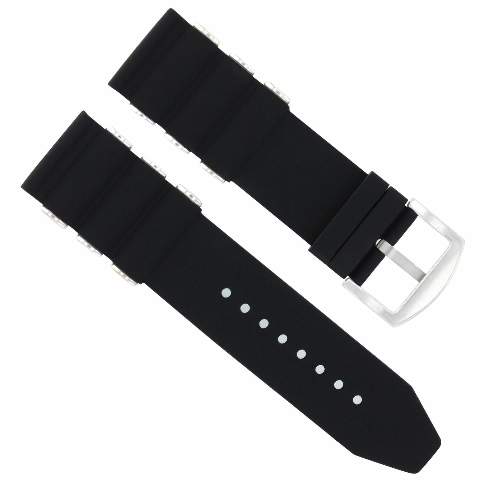 24MM RUBBER DIVER BAND STRAP FOR INVICTA SIGNATURE RUSSIAN 12440 11750 1848 BLACK