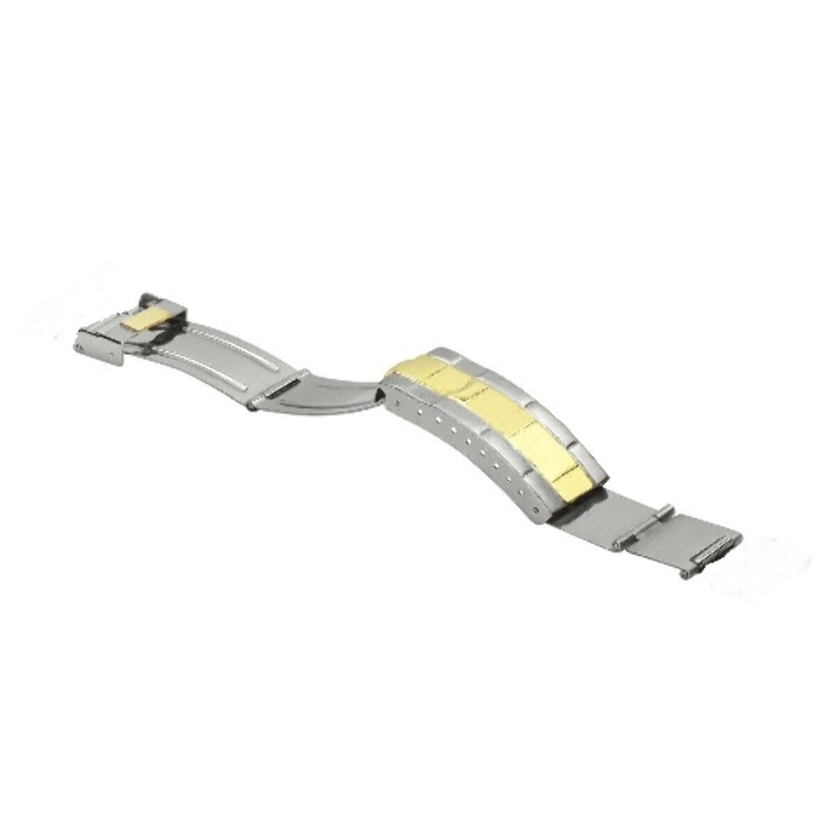 FLIP LOCK BUCKLE CLASP DIVER EXTENSION FOR ROLEX GMT OYSTER WATCH BAND TWO TONE