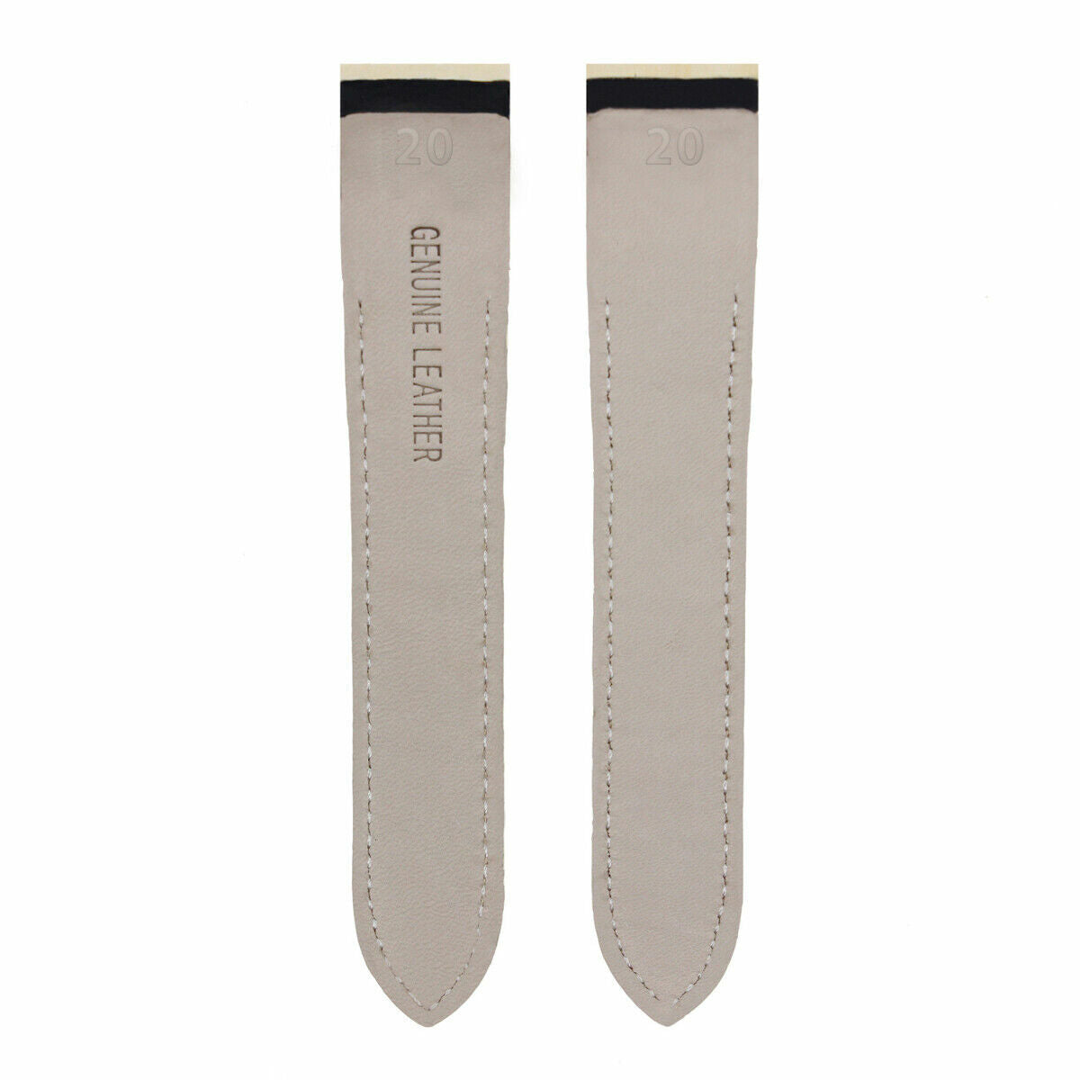 20MM LEATHER WATCH STRAP ALLIGATOR BAND FOR CARTIER SANTOS 100 M/SIZE 33MM BEIGE