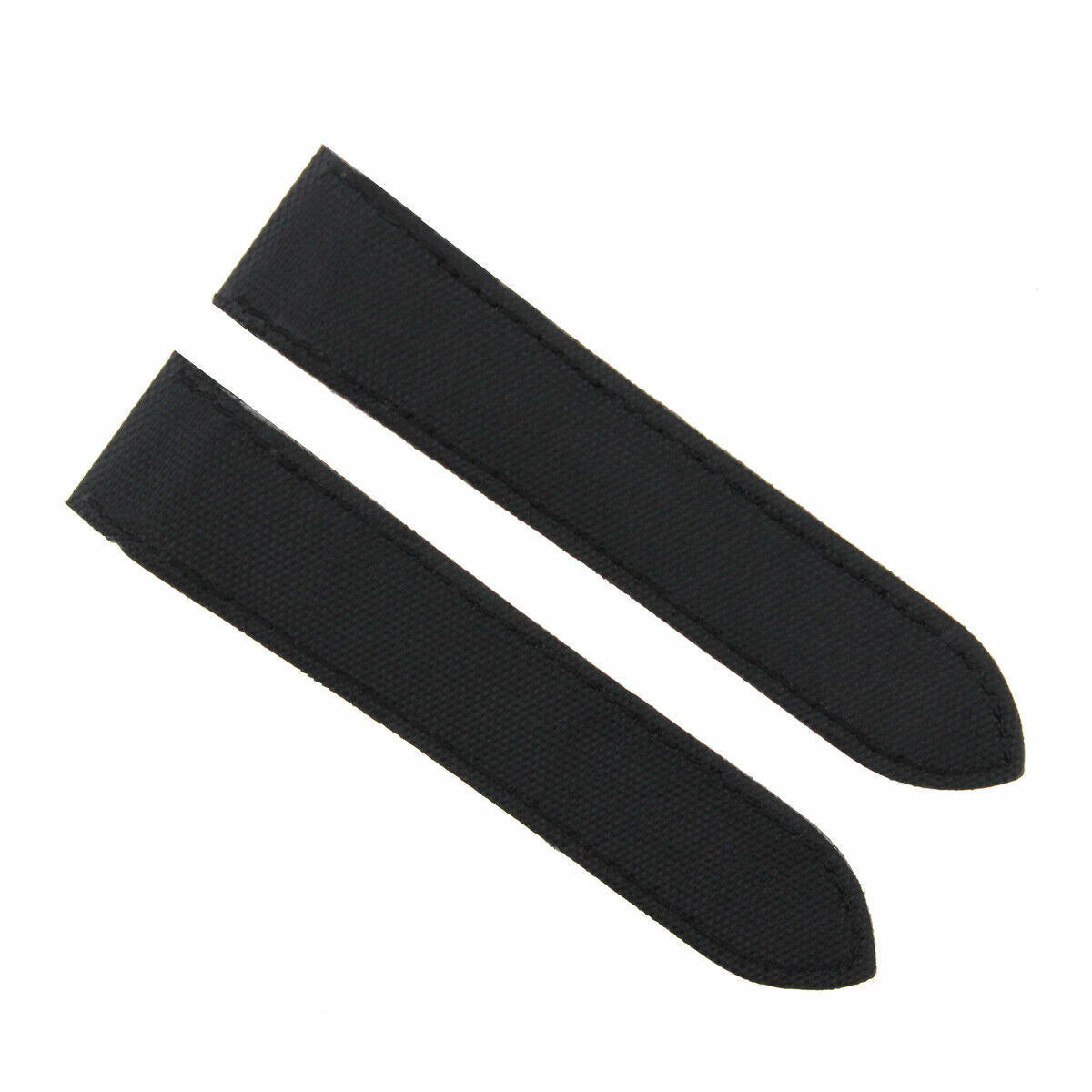 20MM LEATHER BAND STRAP BLACK TOILE FOR CARTIER SANTOS 100 MIDSIZE 3774 32MM