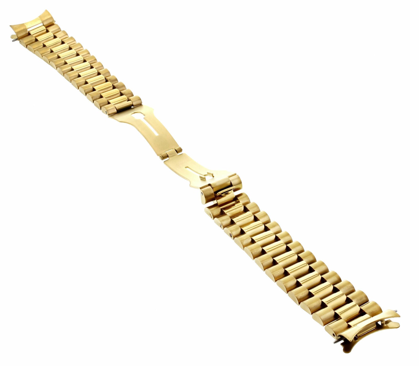 20MM PRESIDENT STYLE WATCH BAND FOR 36MM ROLEX DATEJUST REMOVEABLE END PIECE GOLD