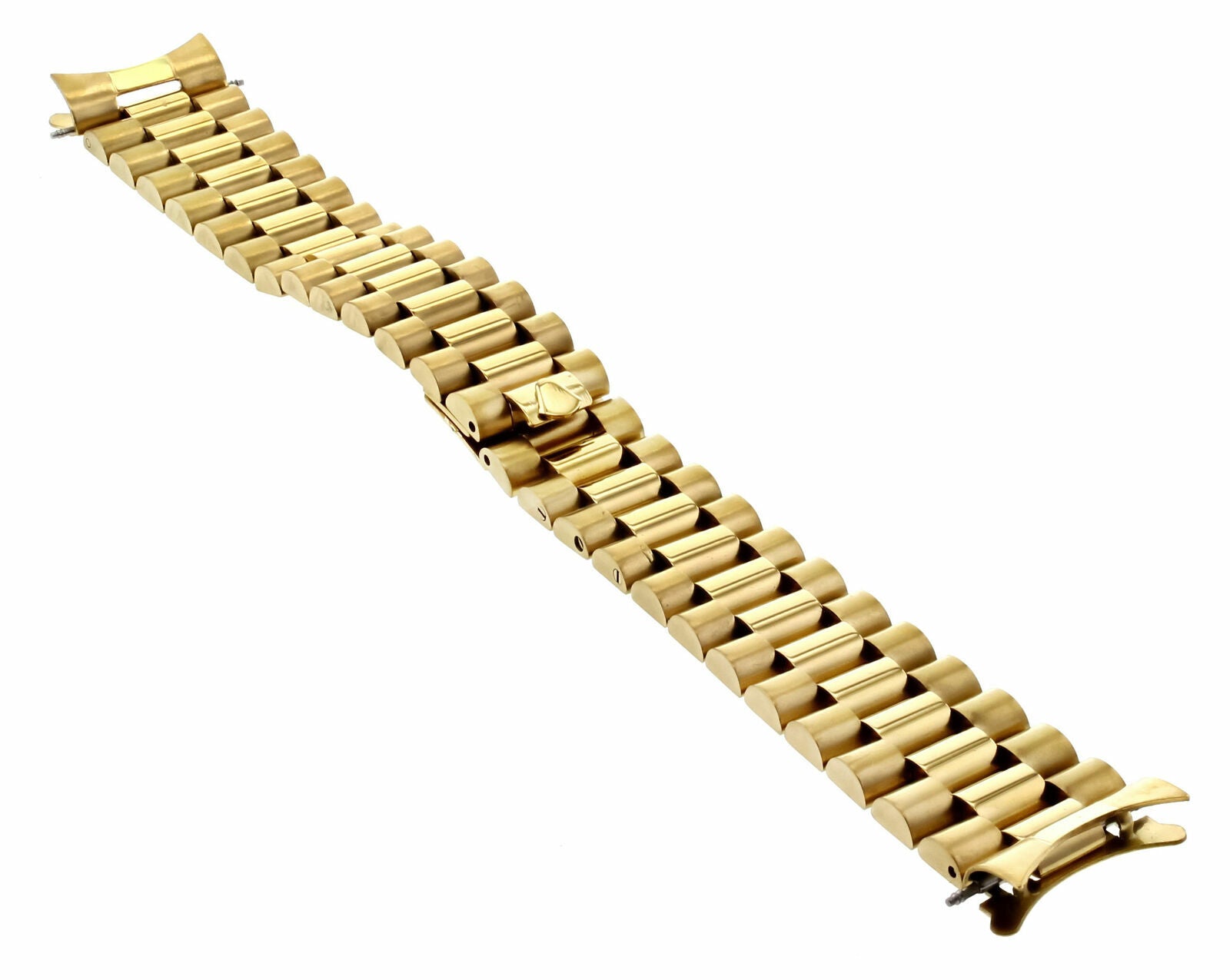 20MM PRESIDENT STYLE WATCH BAND FOR 36MM ROLEX DATEJUST REMOVEABLE END PIECE GOLD