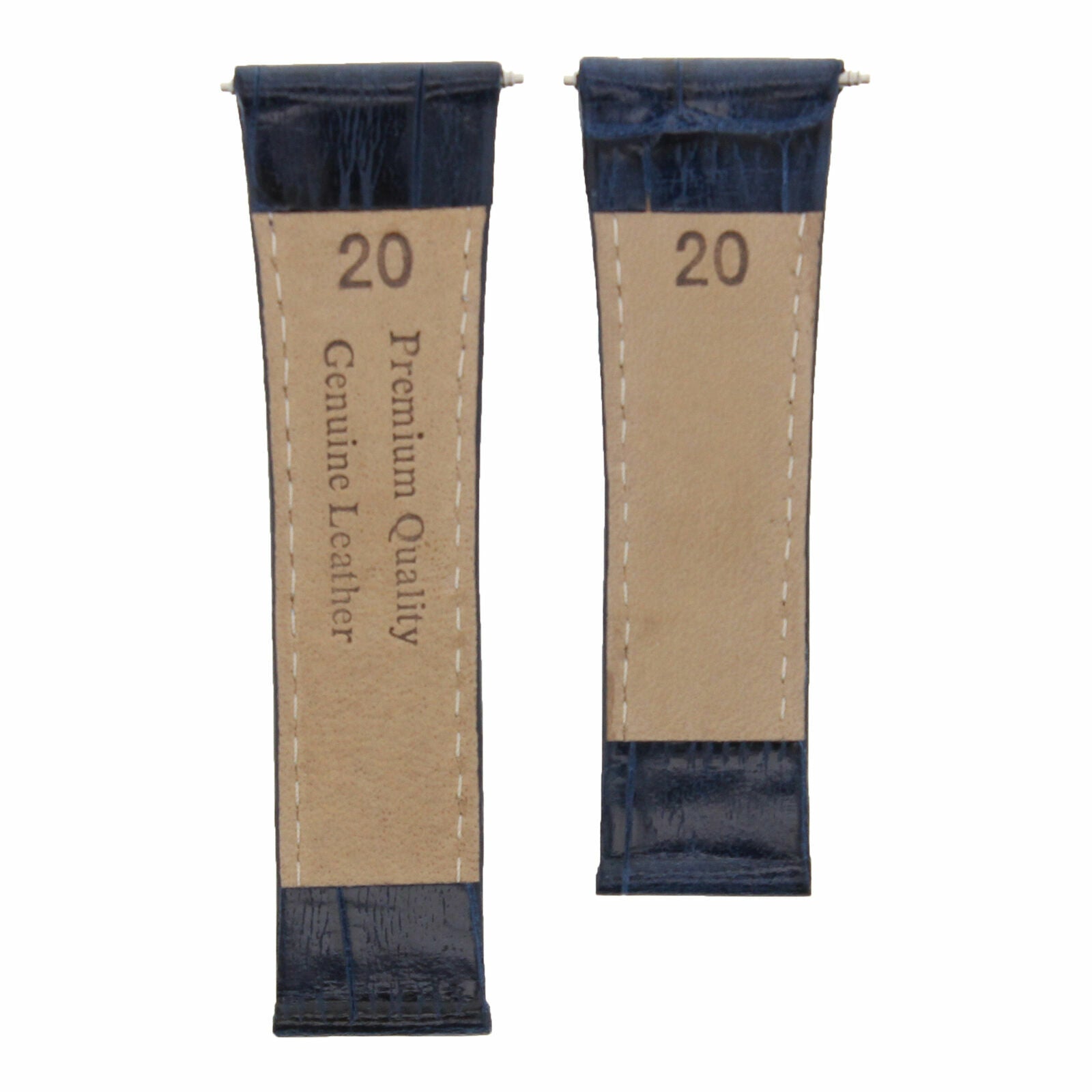 LEATHER WATCH BAND STRAP FOR ROLEX DAYTONA 16518 116519 116520 116523 BLUE SHORT