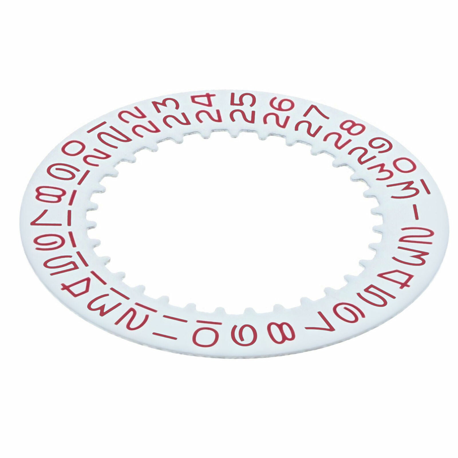 DATE DISC FOR 40MM ROLEX SUBMARINER, GMT MOVEMENT # 1530-1570 WHITE RED NUMBER