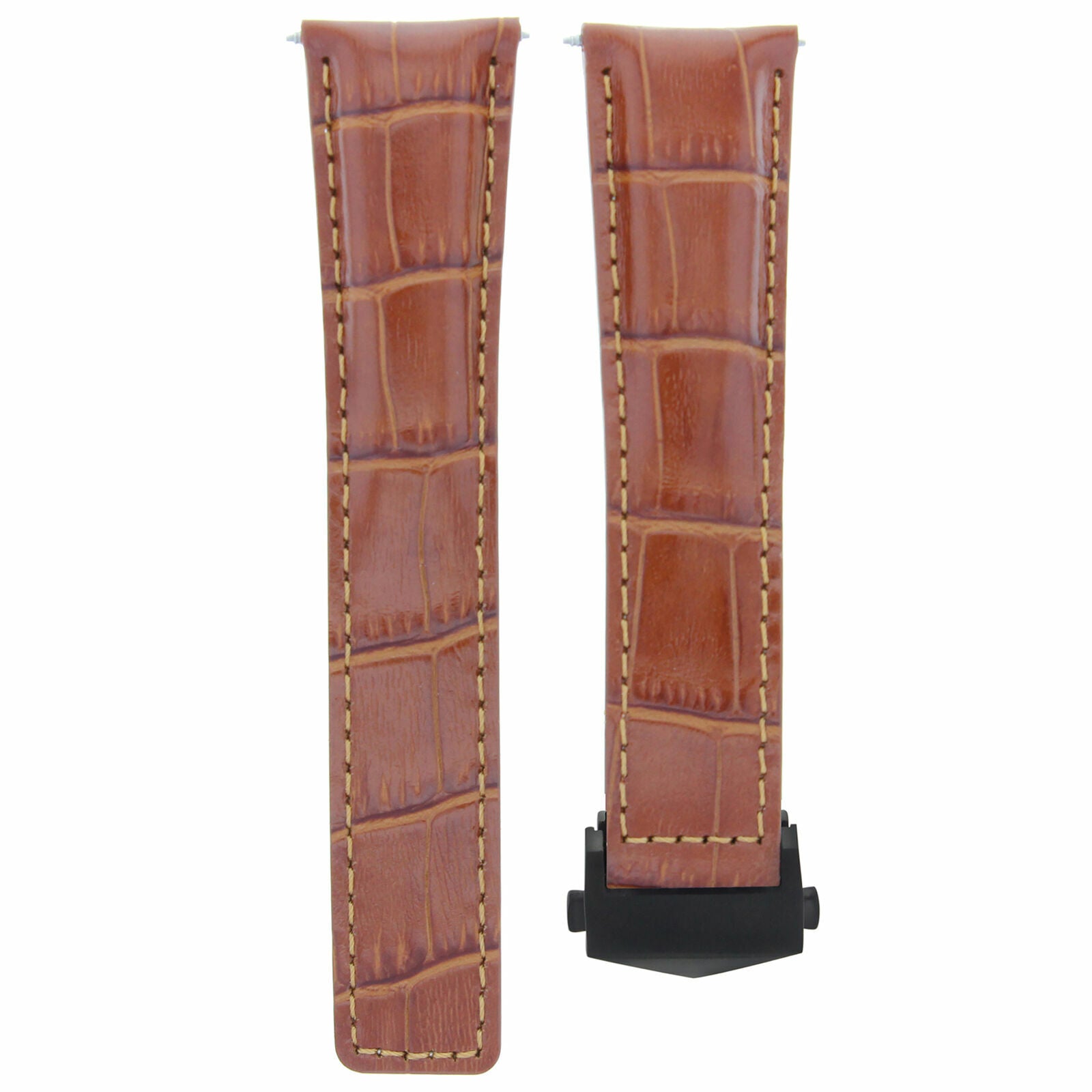 22MM LEATHER WATCH STRAP BAND FOR TAG HEUER CARRERA MONACO CALIBRE 36 +CLASP TAN
