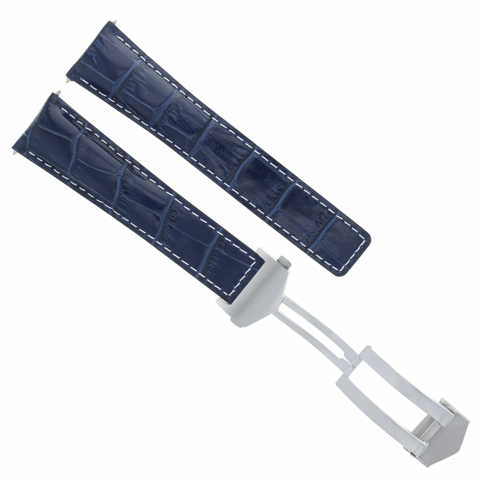 20MM LEATHER BAND STRAP FOR TAG HEUER CARRERA CHRONO BLUE WS FIT FC-5037-39-40