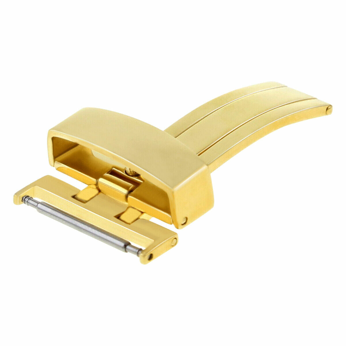 20MM DEPLOYMENT BAND CLASP BUCKLE FOR OMEGA SEAMASTER WATCH LEATHER STRAP GOLD