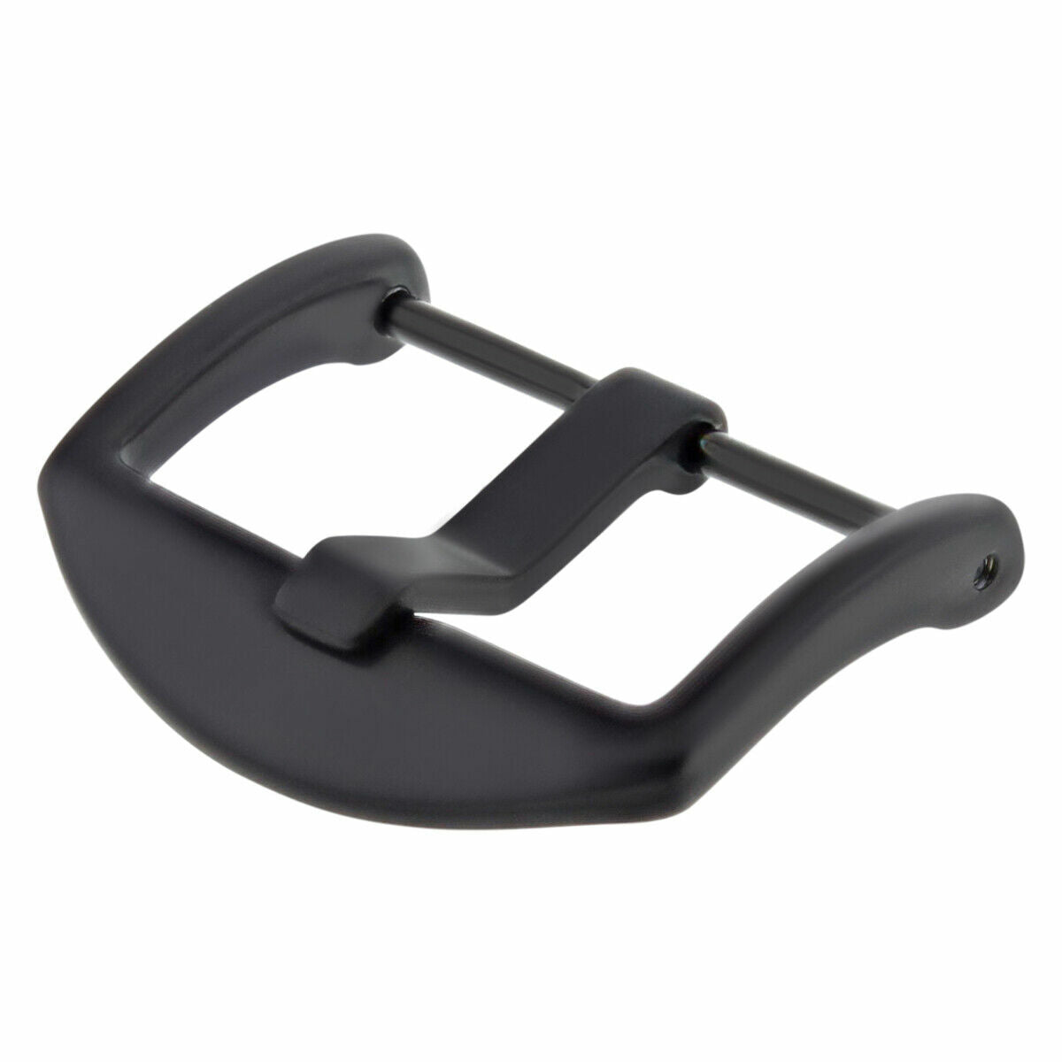 22MM BAND STRAP THUMBNAIL TANG BUCKLE SCREW FOR PANERAI FIT LEATHER/RUBBER BLACK