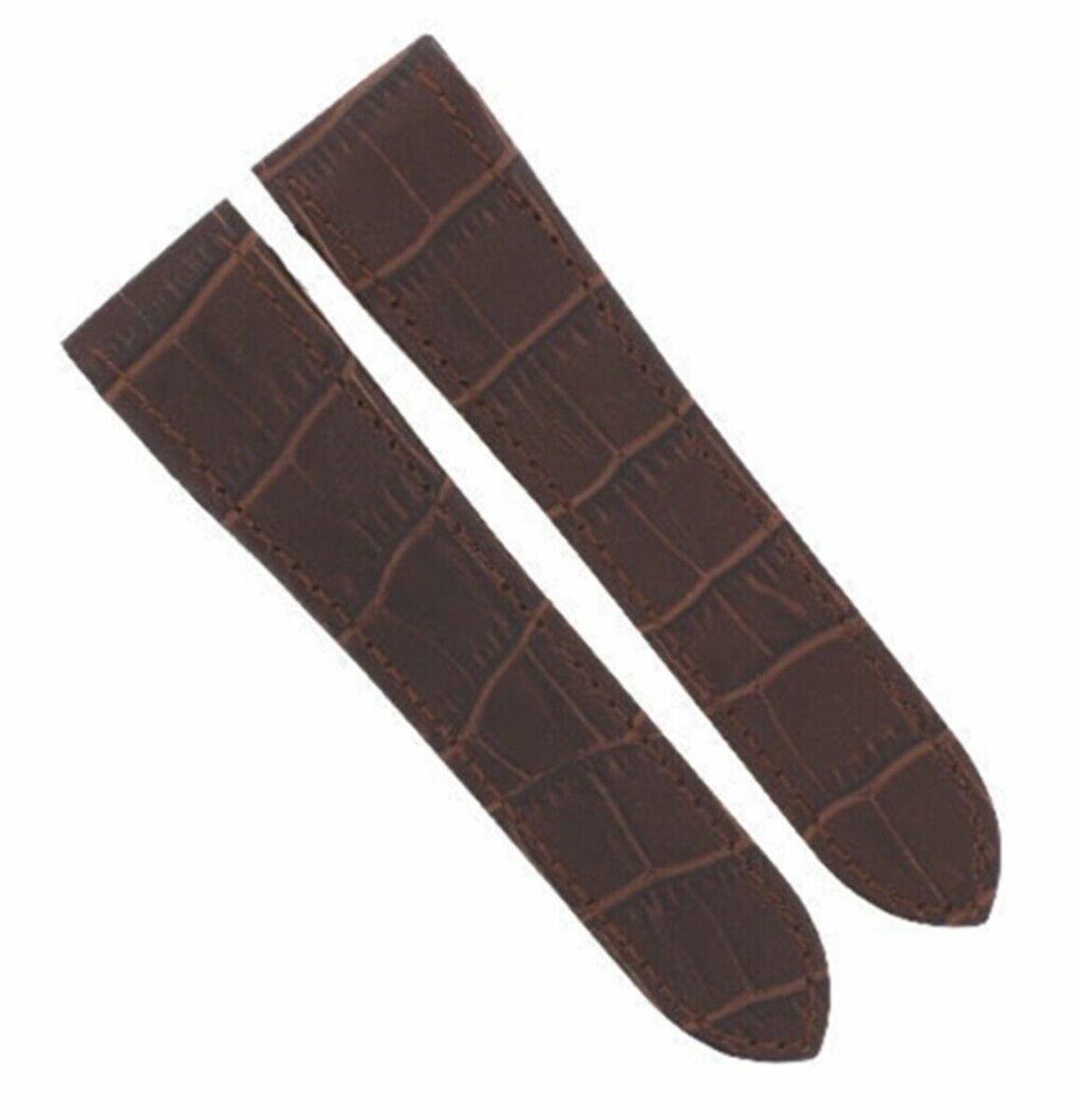 24.5MM NEW WATCH BAND LEATHER STRAP FIT CARTIER SANTOS 100 CHRONO WATCH BROWN