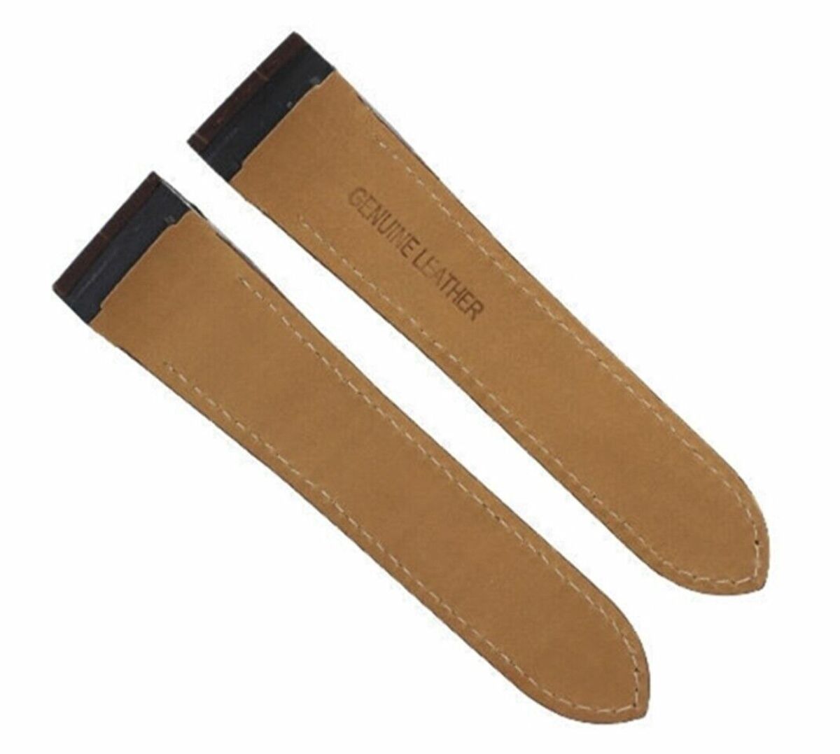 24.5MM NEW WATCH BAND LEATHER STRAP FIT CARTIER SANTOS 100 CHRONO WATCH BROWN